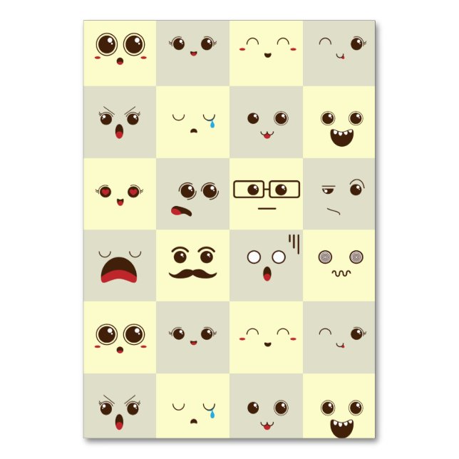 Sött ansikte bordsnummer (Framsidan)