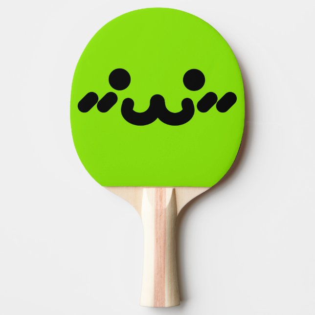 Sött Ansikte Grönt Pingisracket (Framsidan)