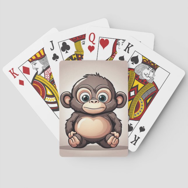 Sött apa djur casinokort (Baksidan)