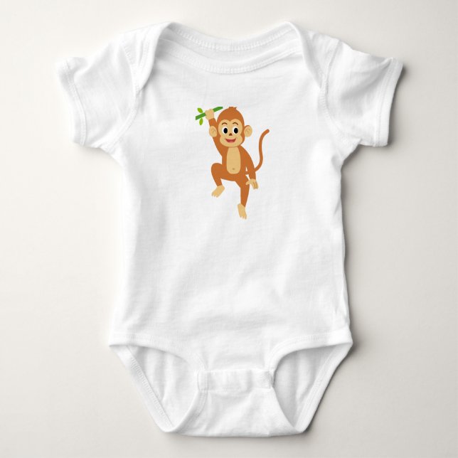 Sött apa med bambu t shirt (Framsida)