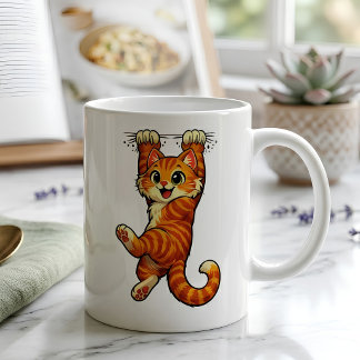 Sött apelsin Tabby Katt Kaffe Kaffemugg