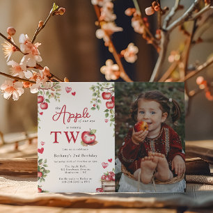 Sött Äpple För Ögat    Foto 2-årsdag Inbjudningar