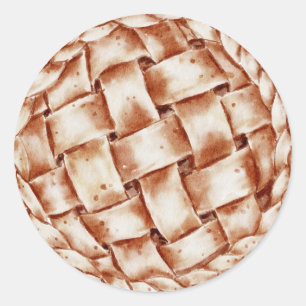 Sött äpple paj älskare runt klistermärke