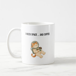 Sött Astronaut Katt Kaffe Älskare Present Kaffemugg