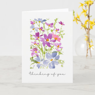 Sött att tänka på dig Vattenfärg Blommig  Kort