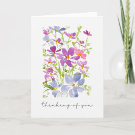 Sött att tänka på dig Vattenfärg Blommig  Kort