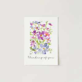 Sött att tänka på dig Vattenfärg Blommor Kort
