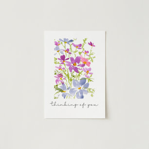 Sött att tänka på dig Vattenfärg Blommor  Kort