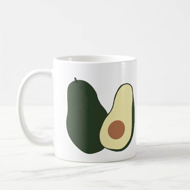 Sött Avocado Matälskare Present Kaffemugg (Vänster)