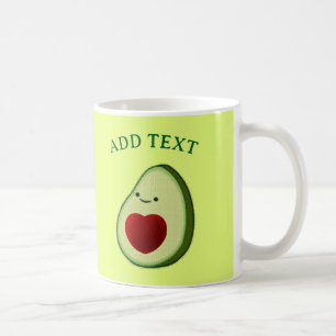 Sött Avocadogritning Kaffemugg