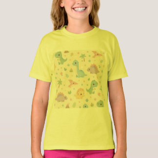 Sött baby-dinosaurpastell sömlöst mönster för barn t shirt