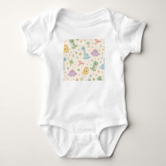 Sött baby-dinosaurpastell sömlöst mönster för barn t shirt