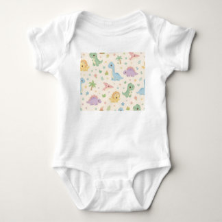 Sött baby-dinosaurpastell sömlöst mönster för barn t shirt