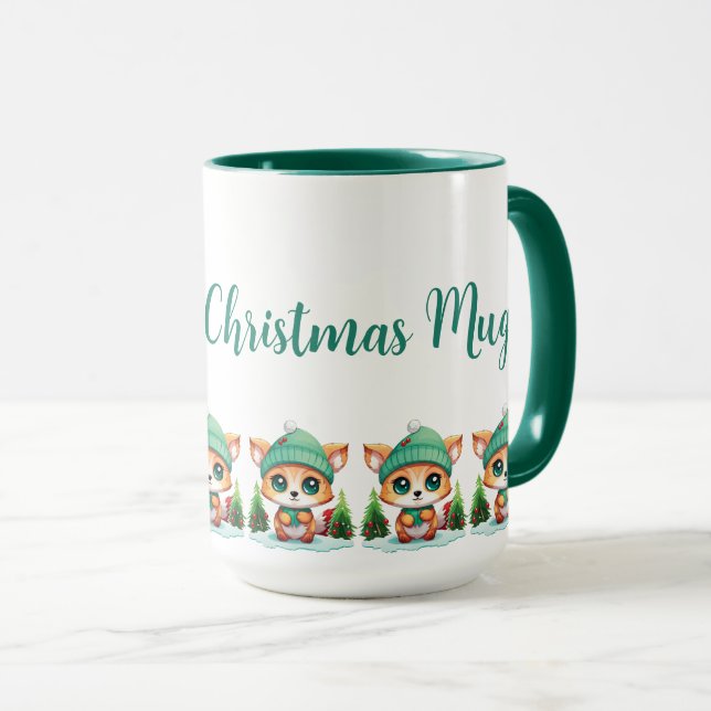 Sött Baby Djur Jul Anpassad Mugg (Framsida höger)