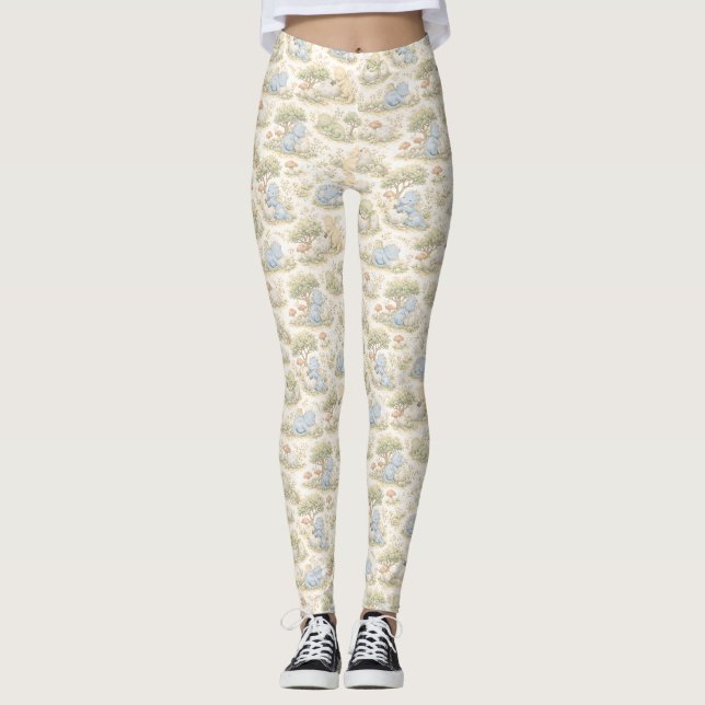 Sött Baby Drak Pastell Skogs Mönster (3) Leggings (Framsida)