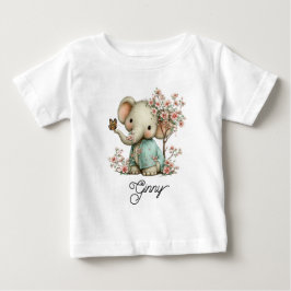 Sött baby elefant i körsbärsblom t shirt