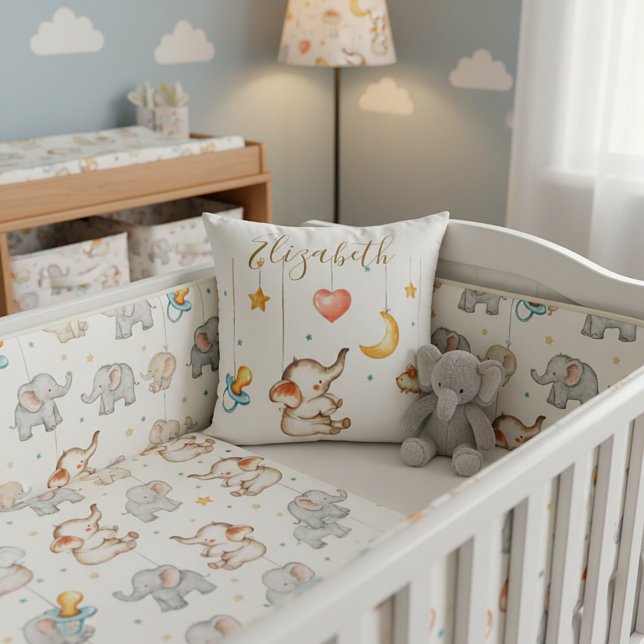 Sött baby elefant  kudde (Skapare uppladdad)