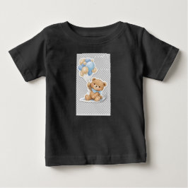 Sött baby elefant med blå ballonger Baby shower T Shirt