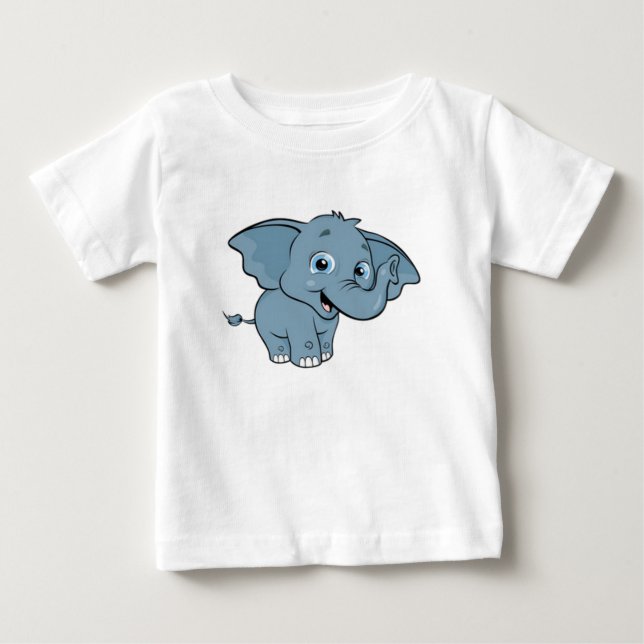 Sött baby elefant t-shirt (Framsida)