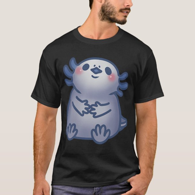 Sött baby grått axolotl t shirt (Framsida)