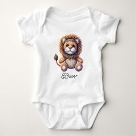 Sött baby-lejon t shirt