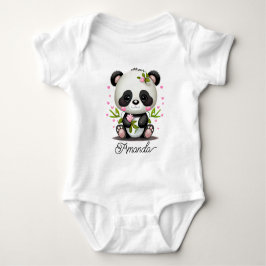 Sött baby-panda t shirt