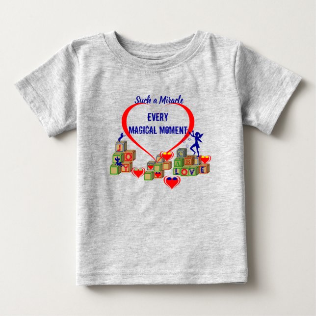 Sött baby top - Grå T Shirt (Framsida)