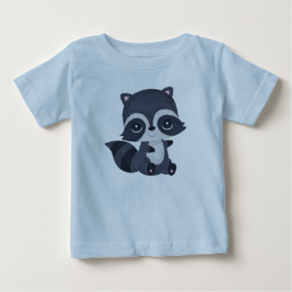 Sött Baby Tvättbjörn Tecknad Film T Shirt