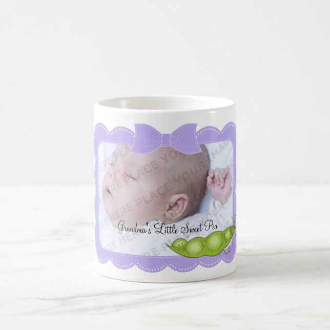 Sött babyärtafoto kaffemugg (Center)