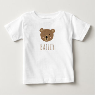 Sött babybjörn modern blå t shirt