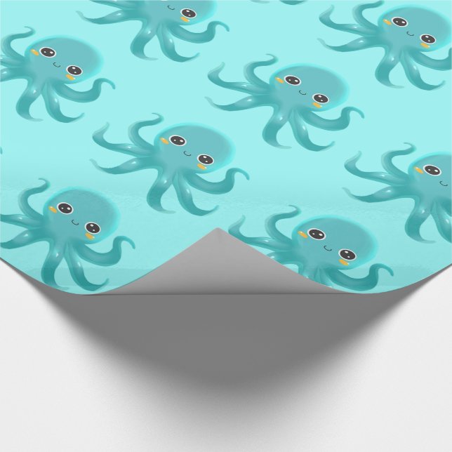 Sött babybläckfisk presentpapper (Hörn)