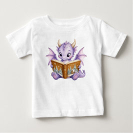 Sött Babydrake som läser bok Sagobok T Shirt