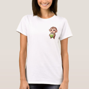 Sött babymajna som dricker färskt kokosvatten t shirt