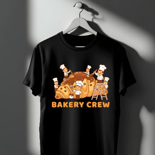Sött bagerilag tecknade kockar bakningsteam presen t shirt