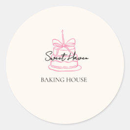 Sött Bakery Logotyp Klistermärke | Tårta & Efterrä