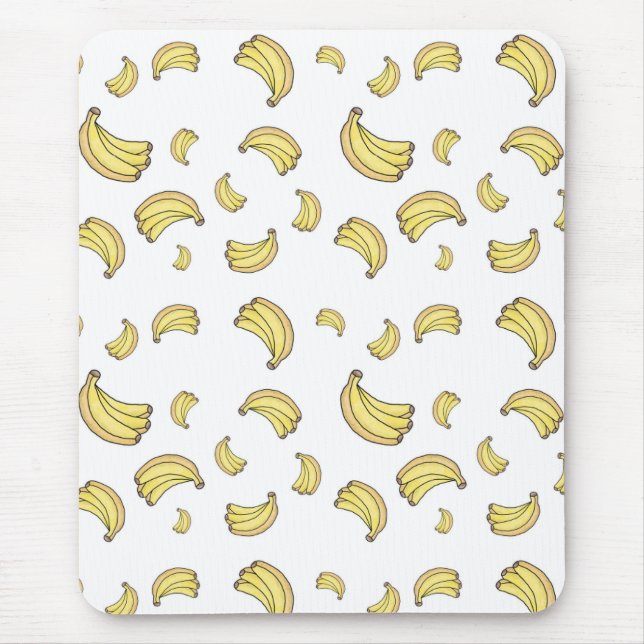 Sött bananmönster | Handritad bananestetik  Musmatta (Framsidan)