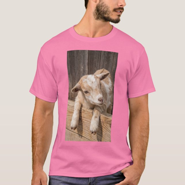 Sött barn get Rustik gård Hus Fotografi Canvas T Shirt (Framsida)