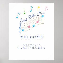 Sött barn till Mine Musical Baby Shower Poster