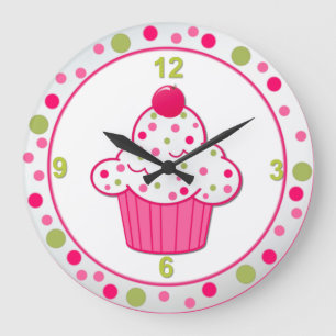 Sött Behandla Cupcoa Wall Clock Stor Klocka