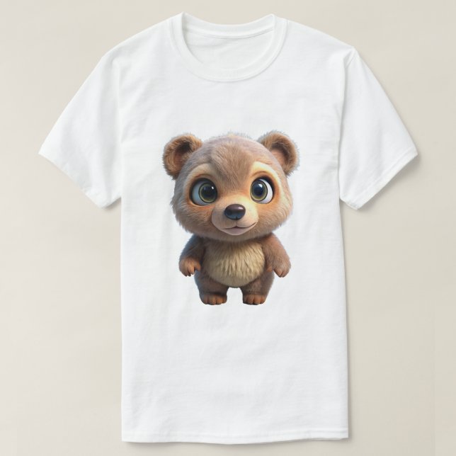 Sött Björn Djurdesign T Shirt (Design framsida)