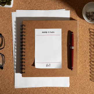 Sött björn dumpa här  post-it block