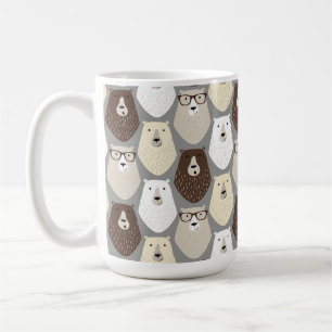 Sött Björn Mönster Fars Dag Present Rolig Pappa Bj Kaffemugg