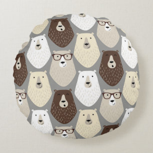 Sött Björn-mönster Fars dag-present Rolig Pappa Bj Rund Kudde