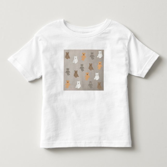 Sött björnmönster  t shirt (Framsida)