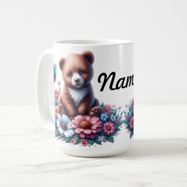 Sött björnunge kaffemugg (Framsida vänster)