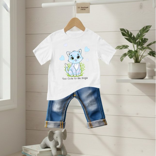 Sött blå katt t shirt (Skapare uppladdad)