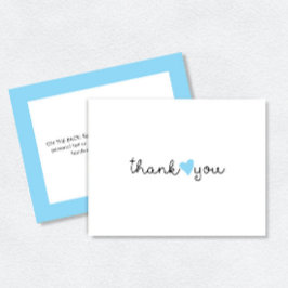 Sött Blått Hjärta Tack