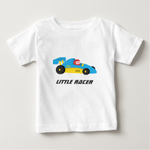 Sött Blått Tävlingsbil för Den Lille Racern T-shirt