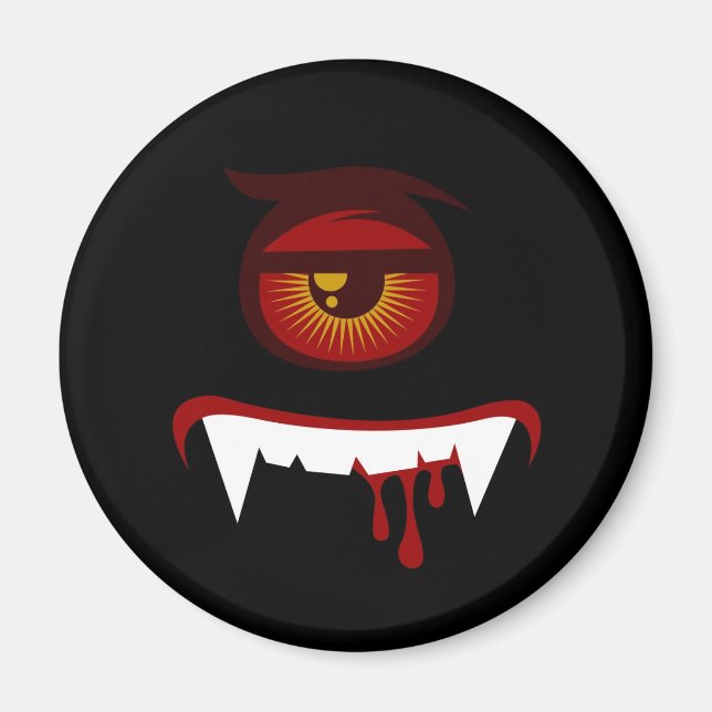 Sött blodmonsteransikte magnet (Framsidan)