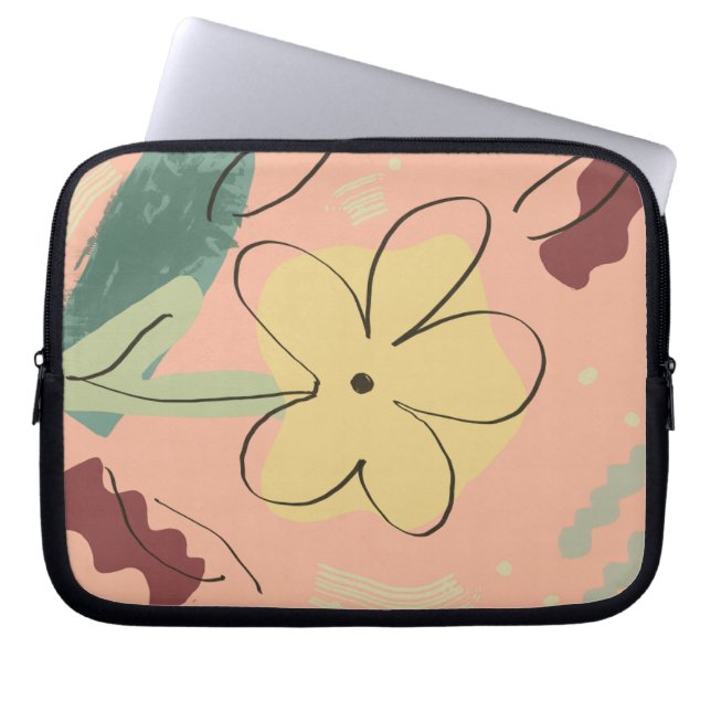 Sött blommigt design laptops fodral (Framsidan)
